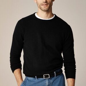 Quince Mongolian 100% Cashmere Crewneck Sweater Men Large Black Soft Classic Fit
